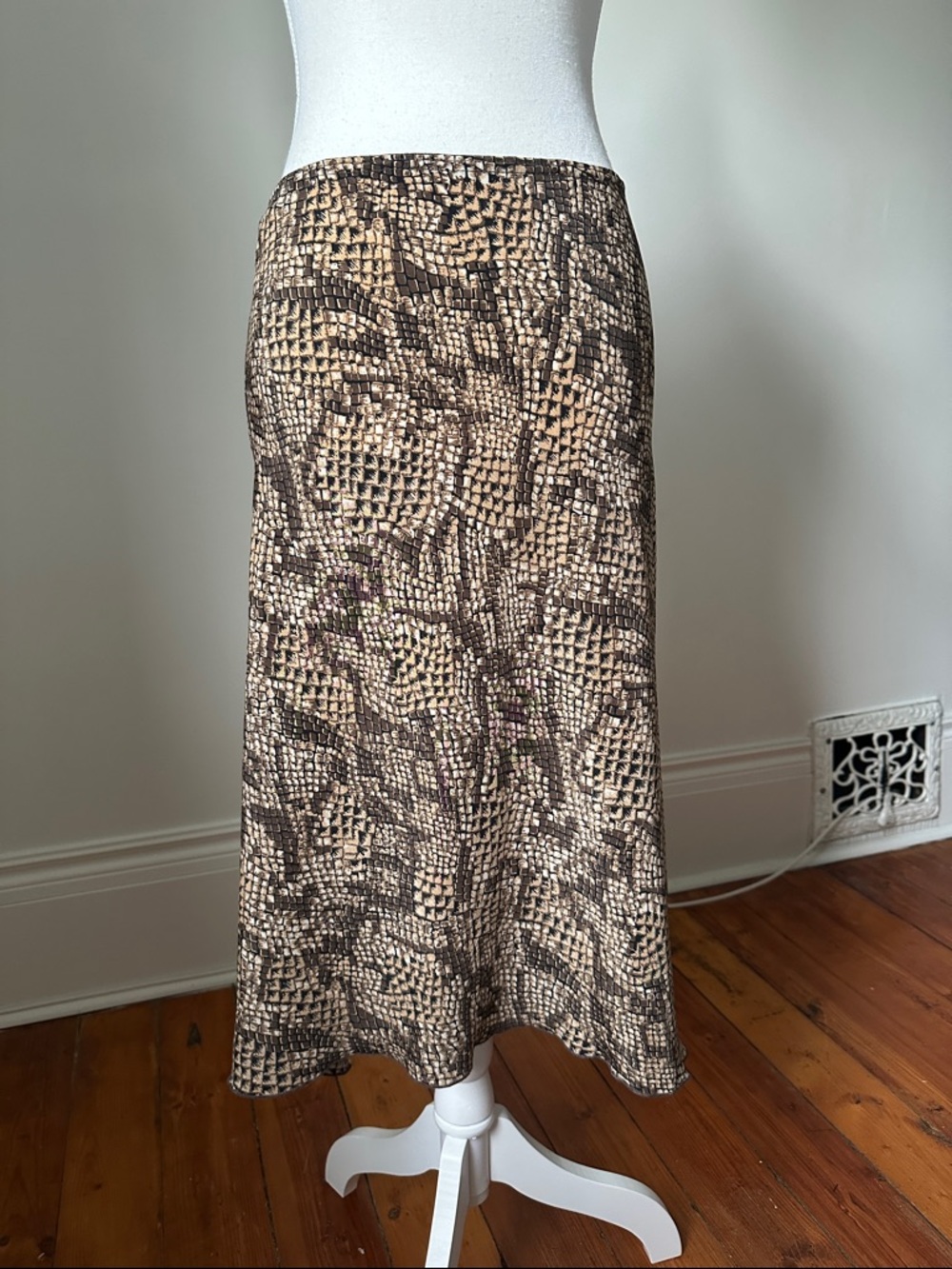 JANE ALEXANDER Vintage Mixed Animal Print Boho Festival Maxi Skirt‎ Size XL